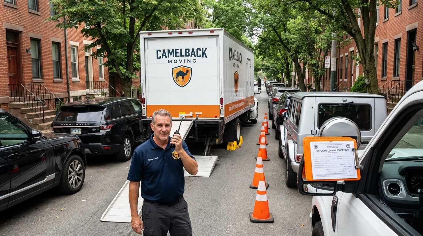 City street loading permit setup in New Kensington, PA