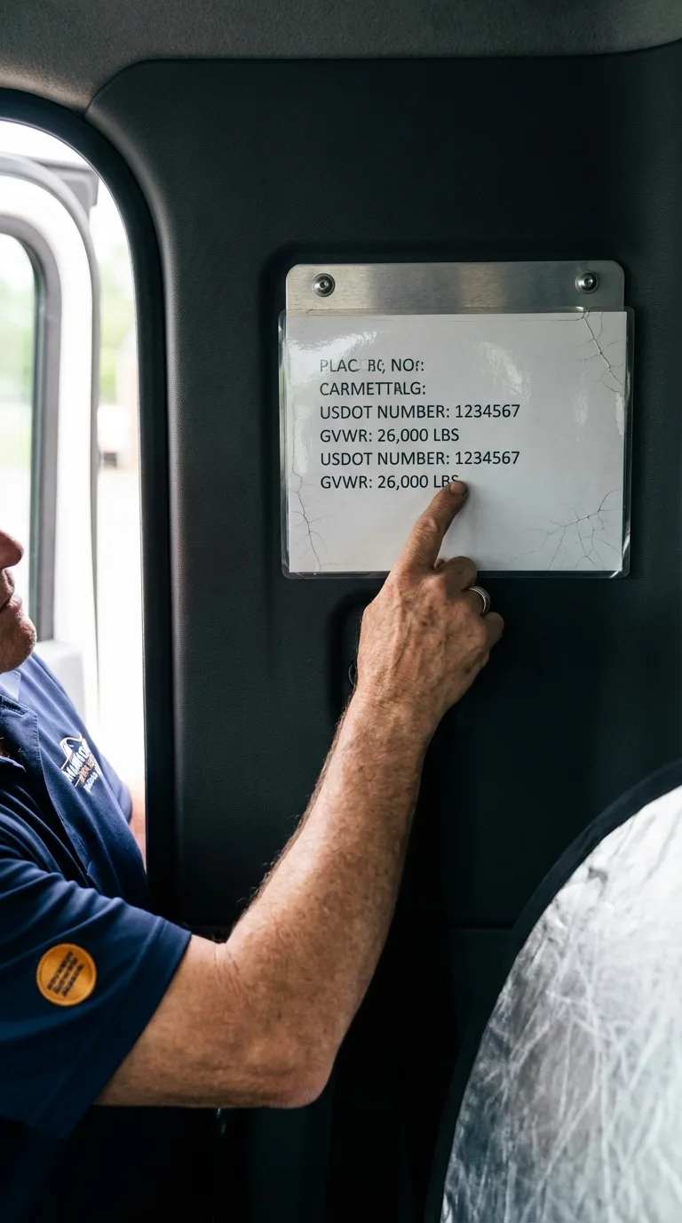 USDOT licensing placard verification in New Kensington